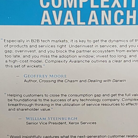 Complexity Avalanche Overcoming The Threat to Tech Adoption by JB Wood Hardcover - Picture 9 of 16